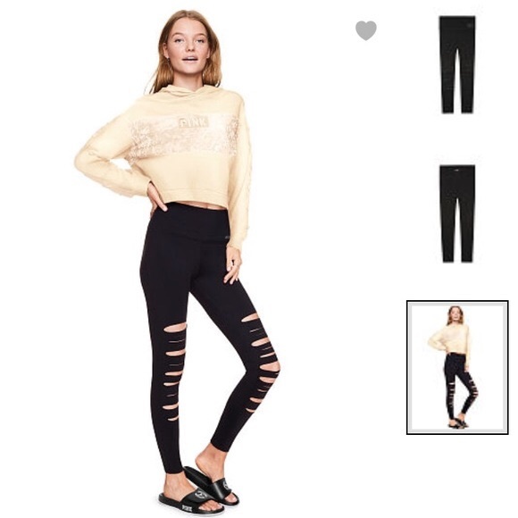 PINK Victoria's Secret Pants - NEW Pink Ultimate high waisted ripped legging